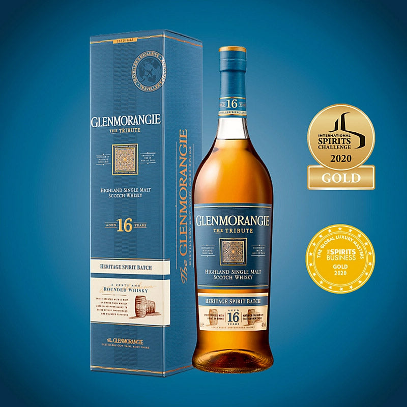 Glenmorangie 16 Year Old Created with a Hint of Smoke Matured in American Oak Bourbon Casks Highland Single Malt Scotch Whisky ABV 43% Vol 100cl / 1000ml / 1L (1 Litre)