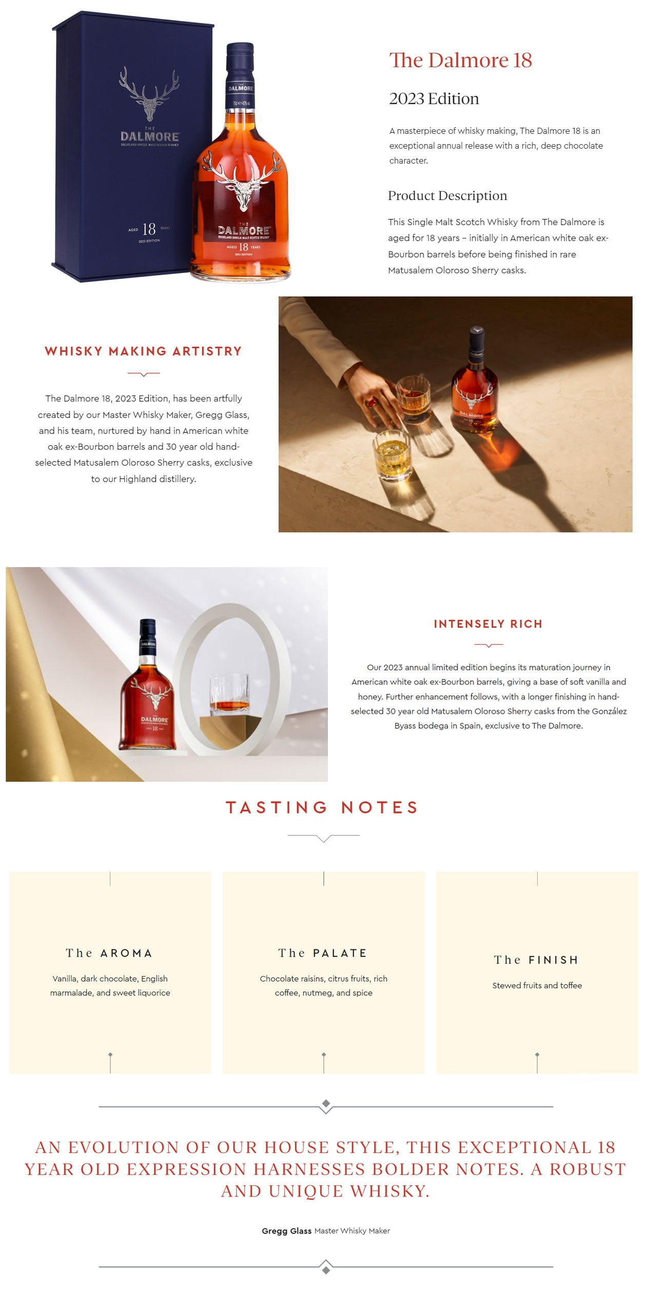 The Dalmore 18 Year Old 2023 Edition Highland Single Malt Scotch Whisky ABV 43% Vol 70cl / 700ml