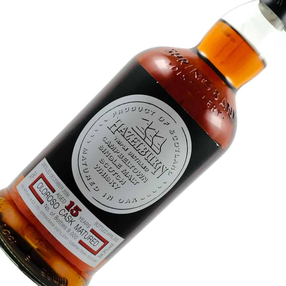 Hazelburn 15 Year Old Sherry Wood 2022 Release Oloroso Cask Matured Triple Distilled Campbeltown Single Malt Scotch Whisky ABV 54.2% Vol 70cl / 700ml