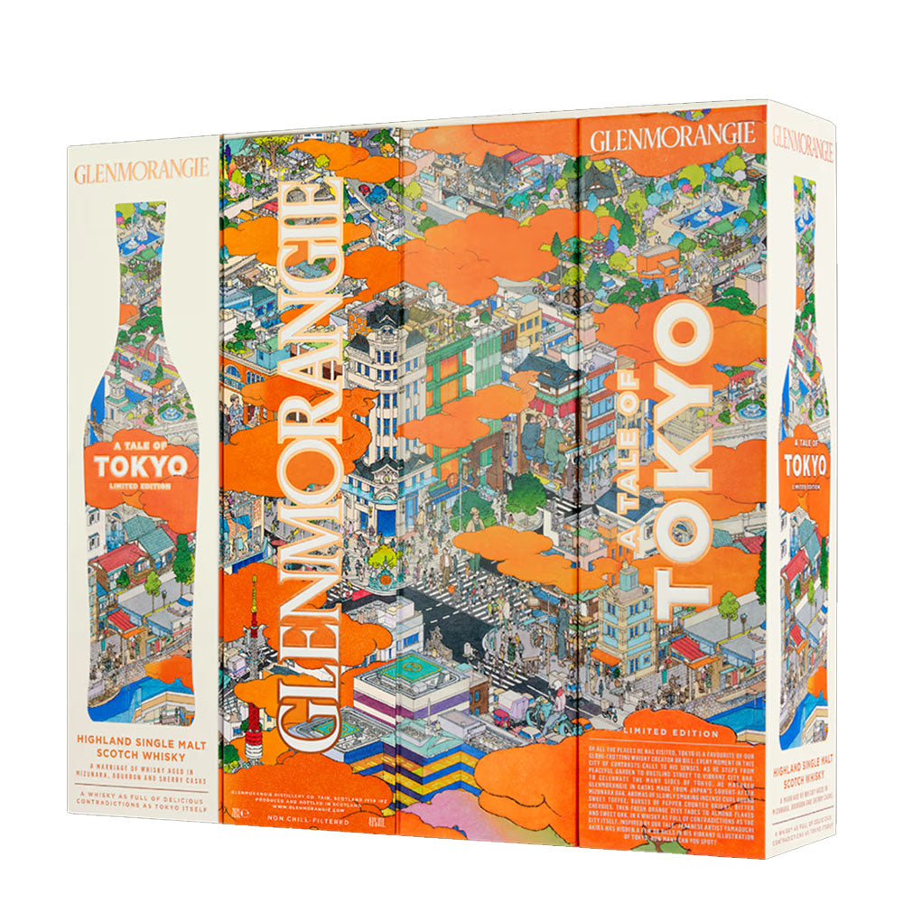 Glenmorangie A Tale Of Tokyo A Marriage of Whiskies Aged in Mizunara, Bourbon and Sherry Casks Highland Single Malt Scotch Whisky ABV 46% Vol 70cl / 700ml