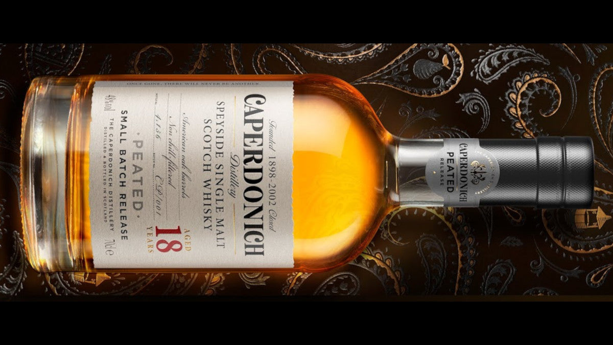 Caperdonich Distillery 18 Year Old Peated American Oak Barrels Non Chilled Filtered Small Batch Release Speyside Single Malt Scotch Whisky ABV 48% 70cl / 700ml