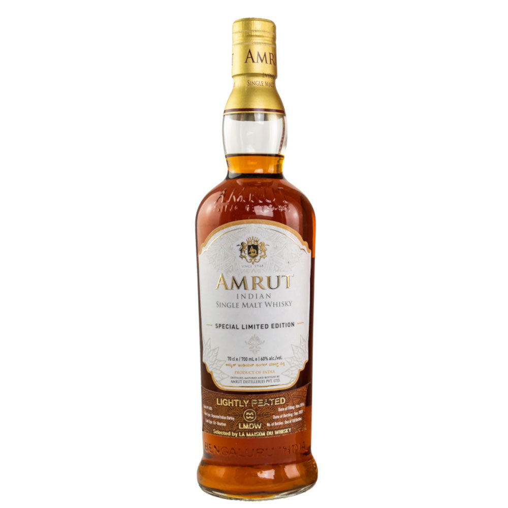 Amrut 2014 Special Limited Edition Ex-Bourbon Lightly Peated Cask #1405 Single Malt Indian Whisky ABV 60% 70cl / 700ml