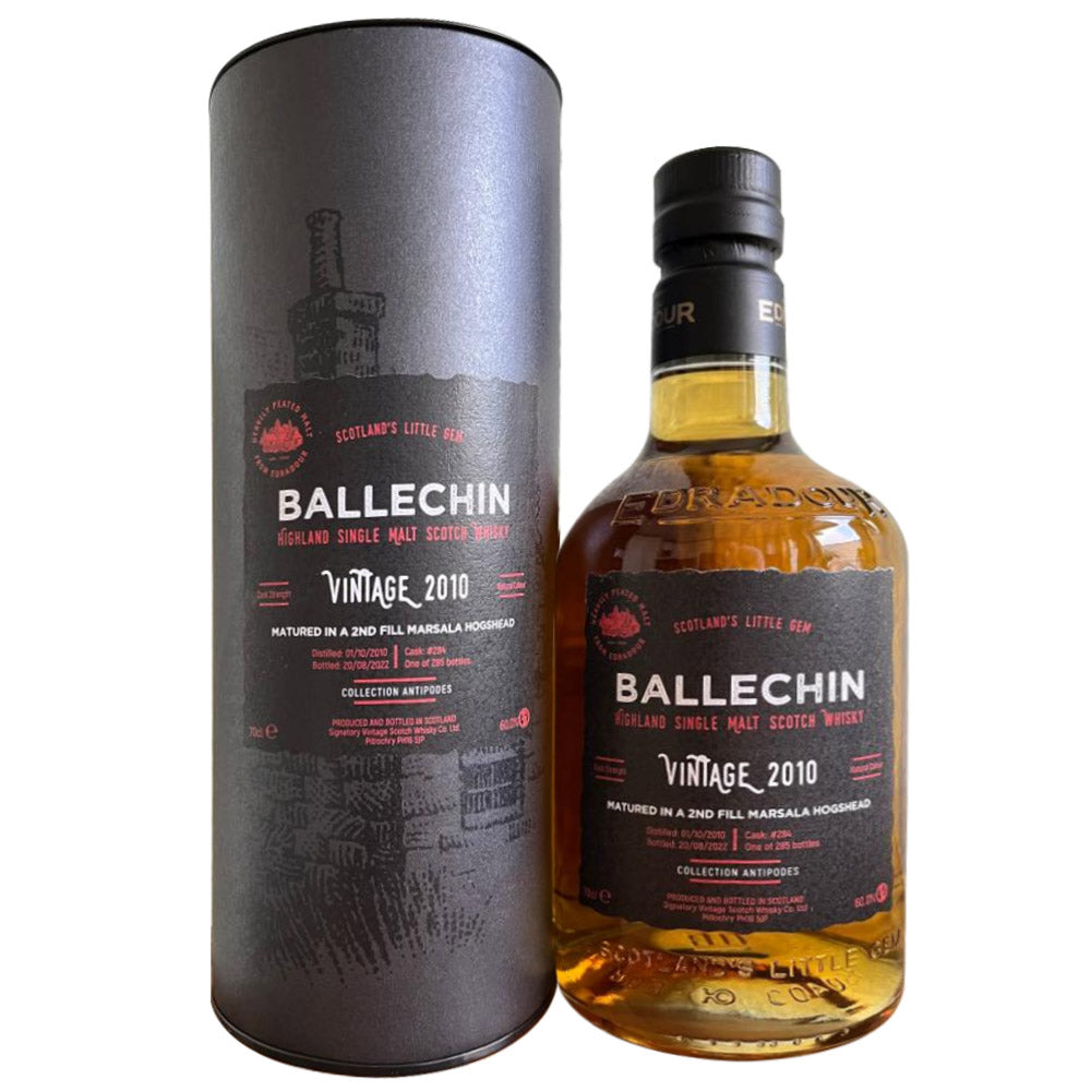 Ballechin 11 Year Old 2010 2nd Fill Marsala Hogshead Cask #284 Antipodes Highland Single Malt Scotch Whisky ABV 60% Vol 70cl / 700ml