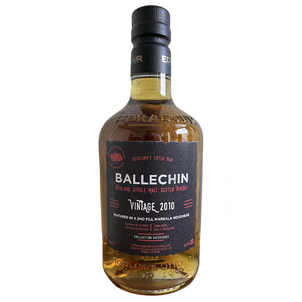 Ballechin 11 Year Old 2010 2nd Fill Marsala Hogshead Cask #284 Antipodes Highland Single Malt Scotch Whisky ABV 60% Vol 70cl / 700ml