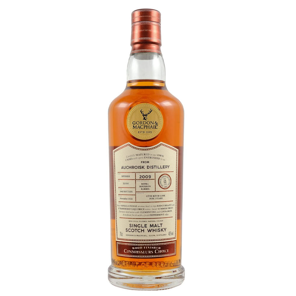 Auchroisk Distillery 2009 13 Year Old (Gordon & Macphail) Wood Finish (Cote Rotie Cask) Connoisseurs Choice Speyside Single Malt Scotch Whisky ABV 45% Vol 70cl / 700ml