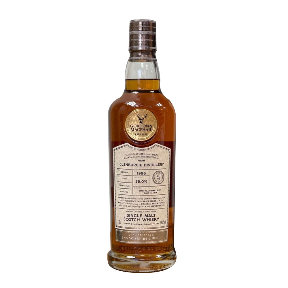 Glenburgie Distillery 25 Year Old 1996 First Fill Sherry Butt Cask#7528 Connoisseur's Choice Speyside Single Malt Scotch Whisky ABV 59% Vol 70cl / 700ml