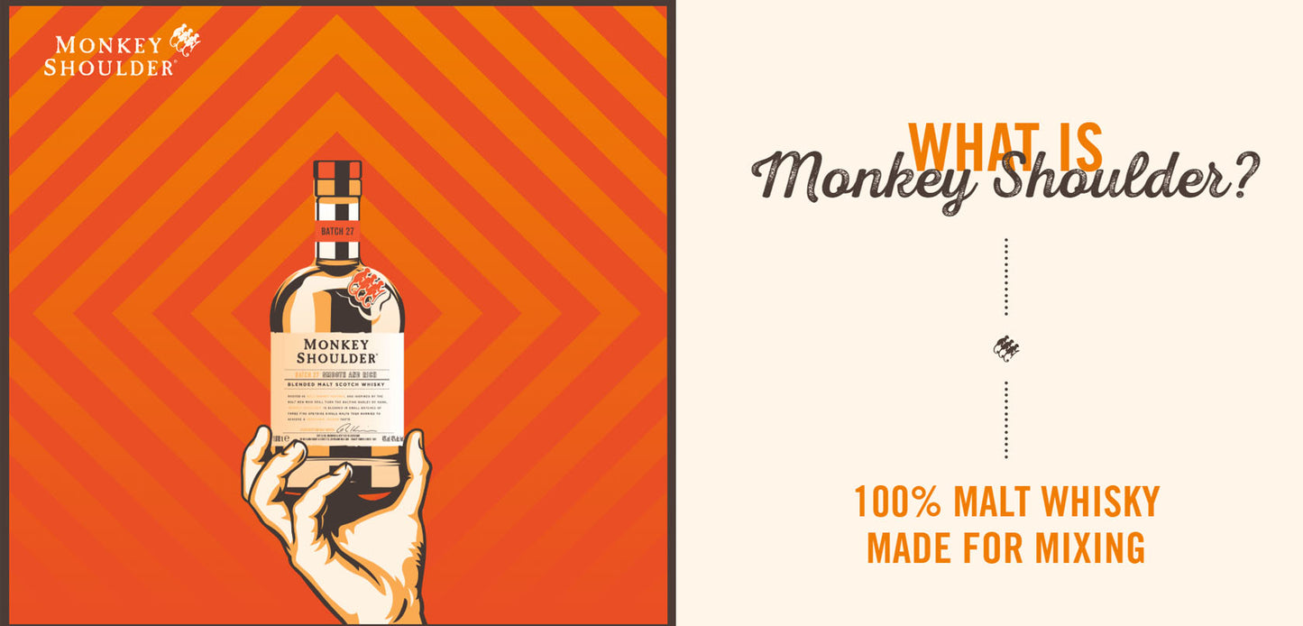 Monkey Shoulder Blended Malt Whisky ABV 40% Vol 700ml / 70cl x 6 bottles (Bundle)