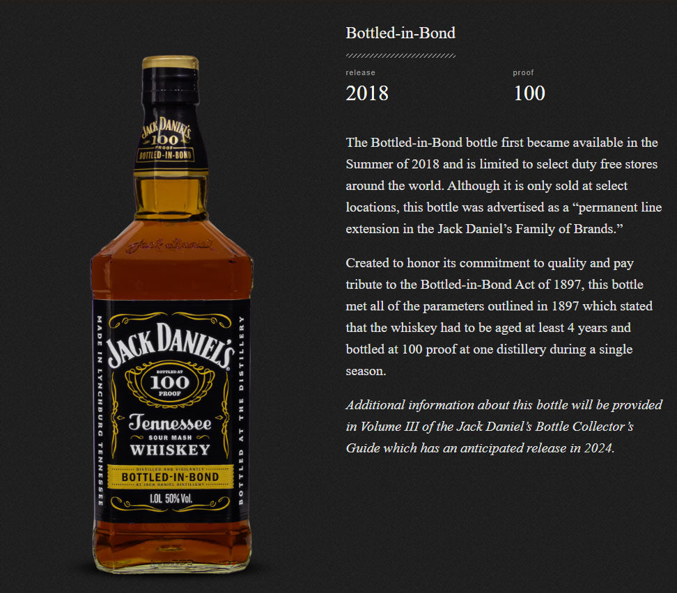 Jack Daniels Bottled in Bond Tennessee Whiskey ABV 50% Vol 100cl / 1000ml / 1L (With Gift Box)