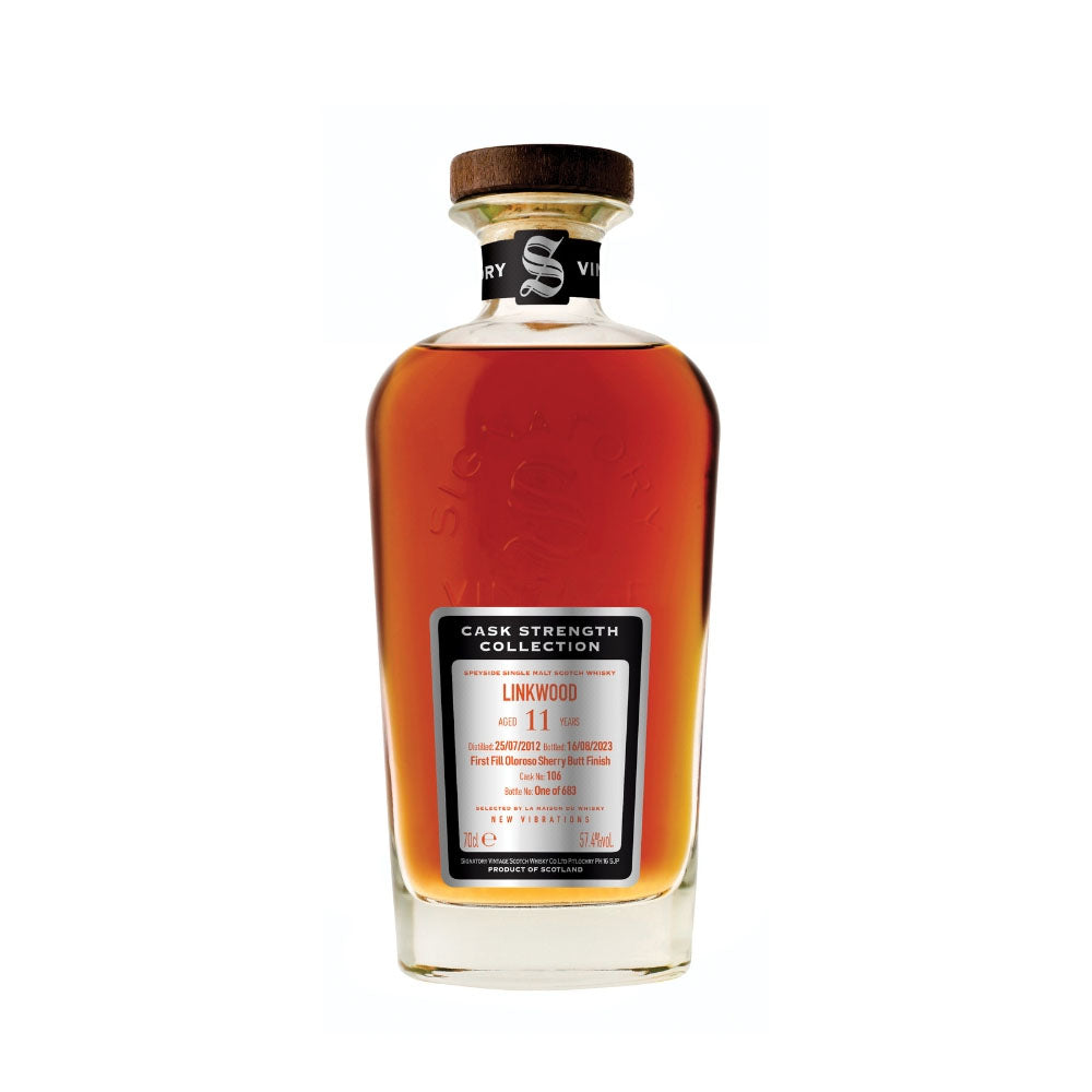 Linkwood 11 Year Old 2012 Cask Strength Collection New Vibrations (Signatory Vintage) Speyside Single Malt Scotch Whisky ABV 57.4% Vol 70cl / 700ml