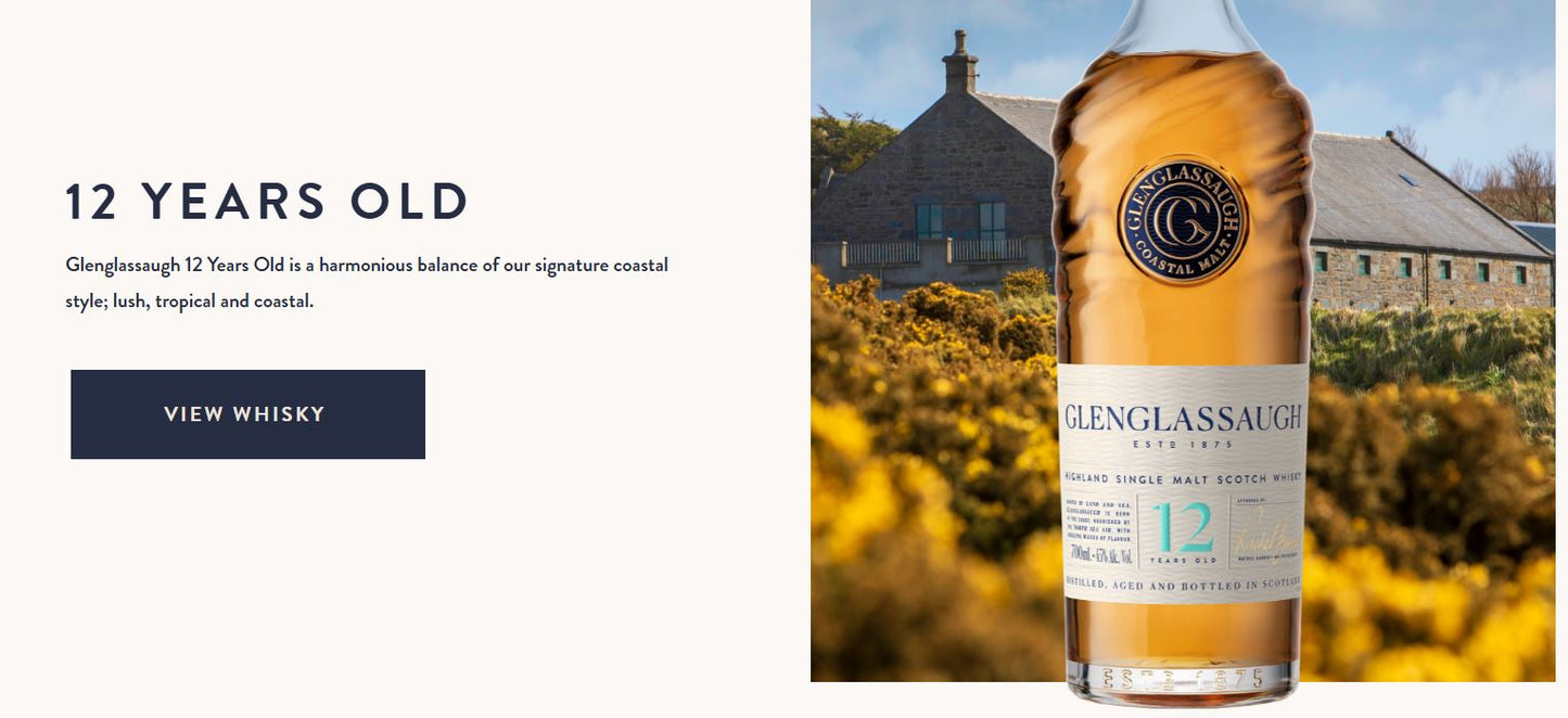 Glenglassaugh 12 Year Old Coastal Malt Highland Single Malt Scotch Whisky ABV 45% Vol 70cl / 700ml