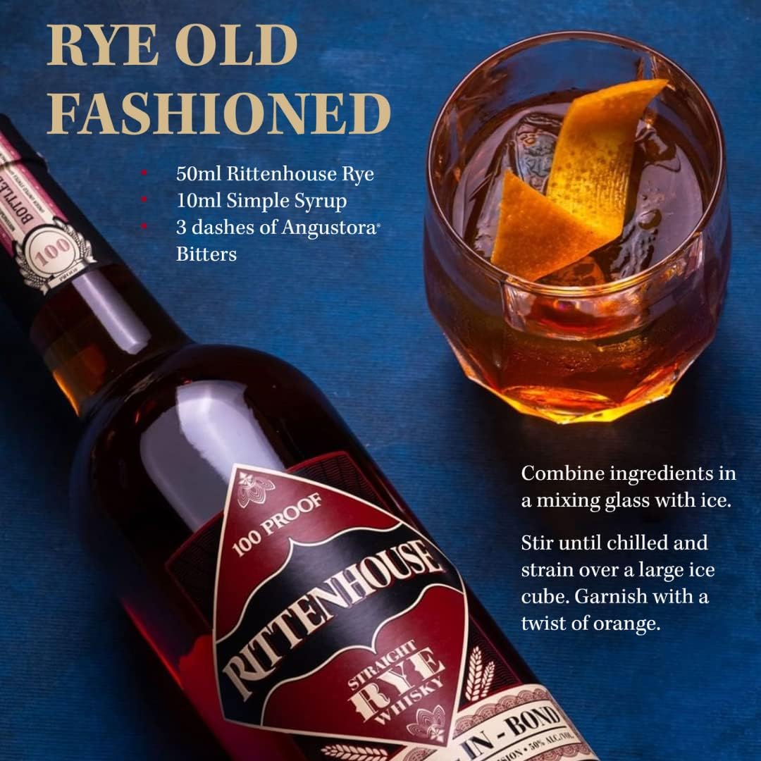 Rittenhouse 100 Proof Straight Rye Whiskey Bottled in Bond ABV 50% Vol 70cl / 700ml