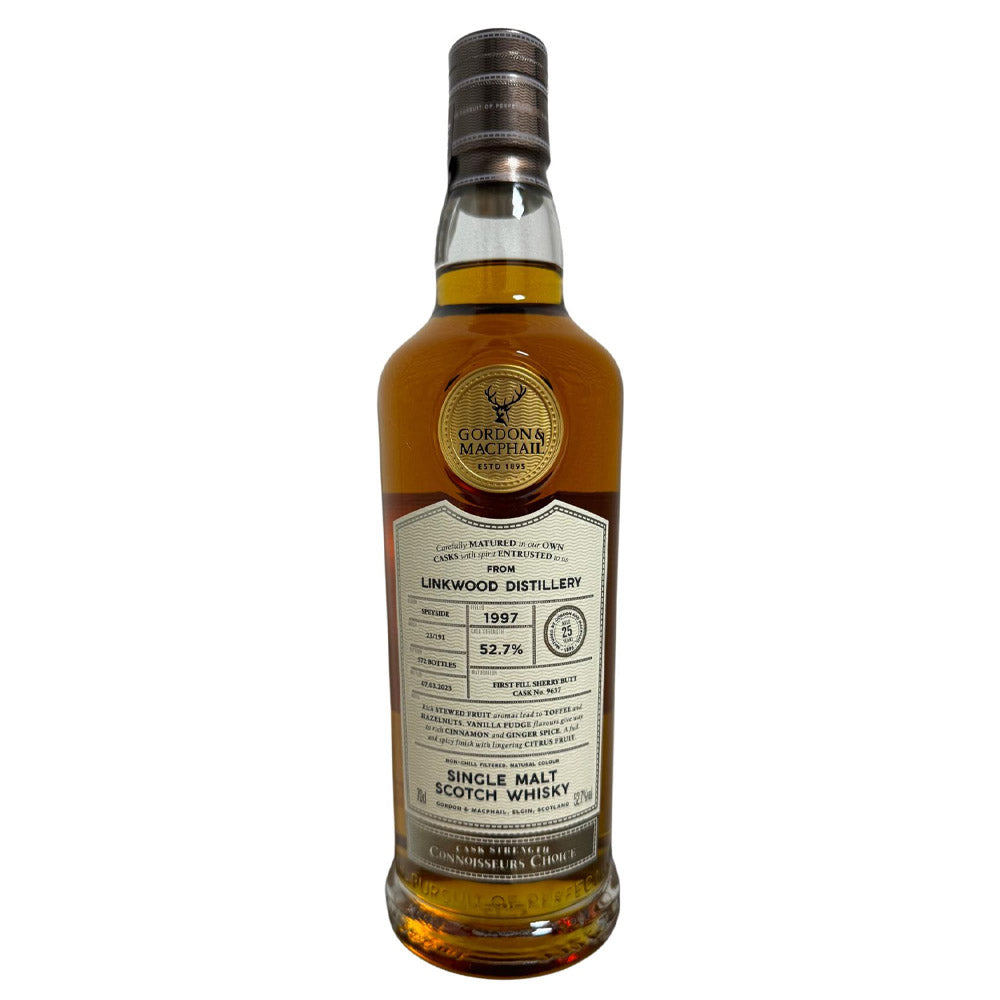 Linkwood 25 Year Old 1997 Gordon & Macphail Cask Strength Connoisseurs Choice Single Malt Scotch Whisky ABV 52.7% Vol 70cl / 700ml