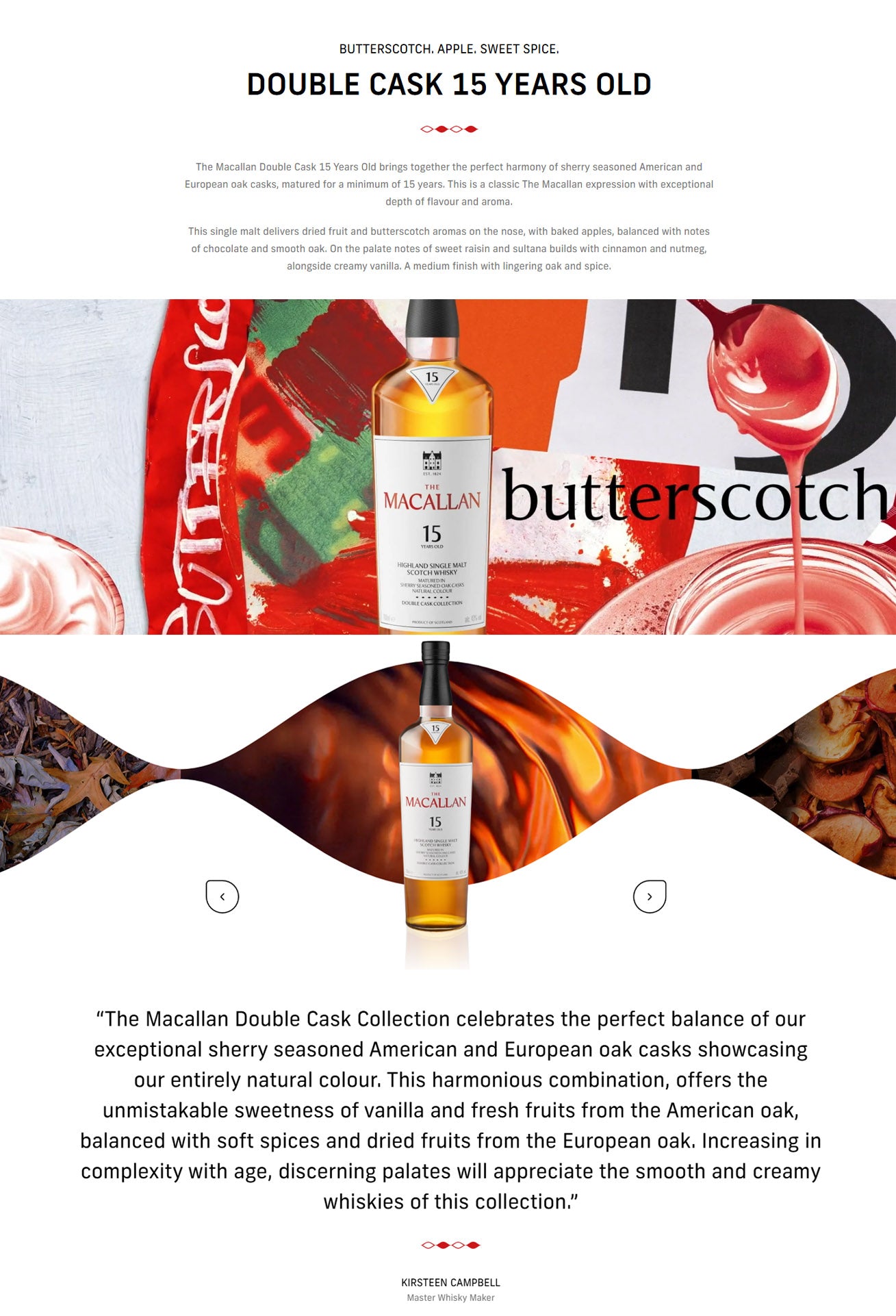 The Macallan 15 Year Old Double Cask Single Malt Scotch Whisky ABV 43% 700ml with Gift Box