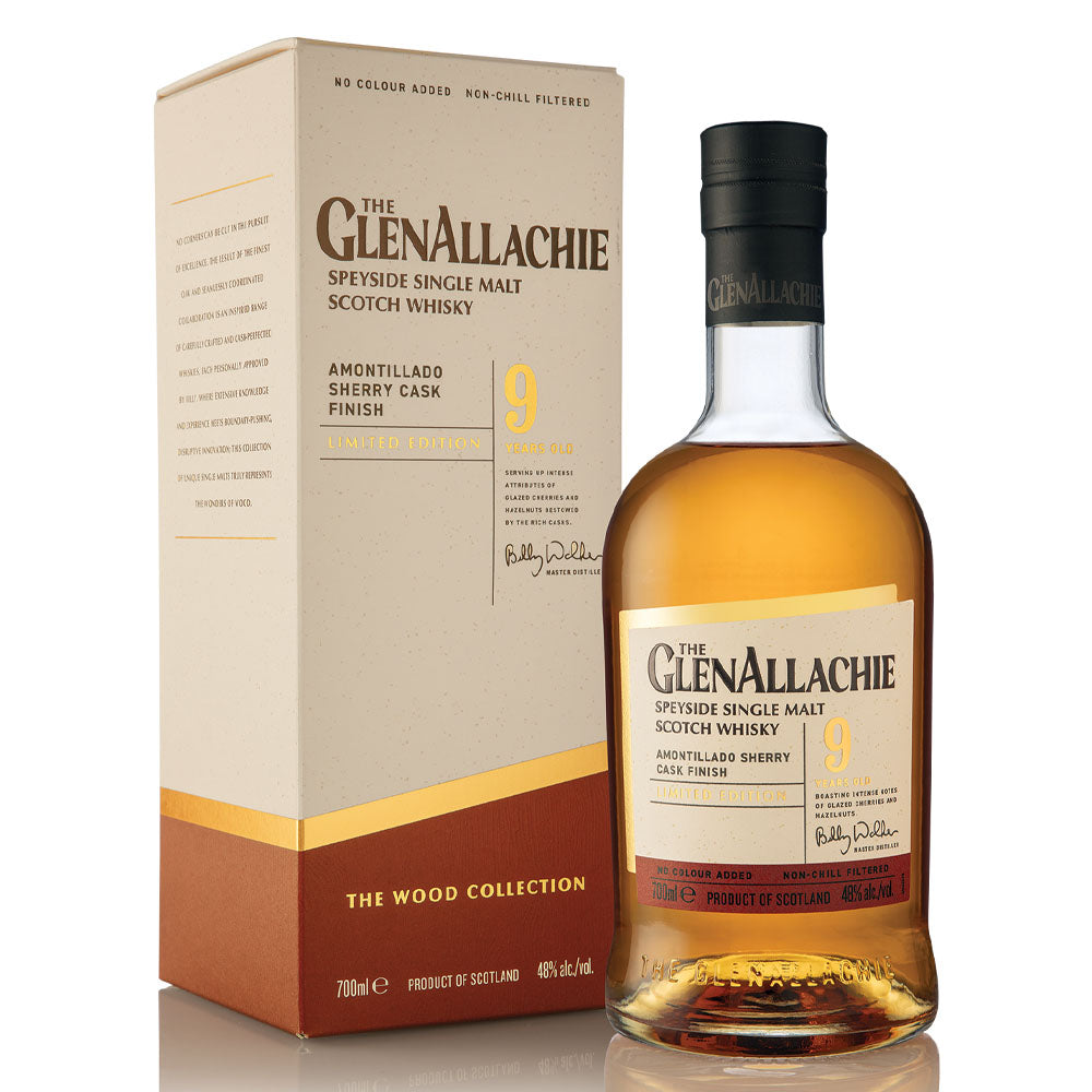 (EOY Sale) The GlenAllachie 9 Year Old 2014 Amontillado Sherry Series Speyside Single Malt Scotch Whisky ABV 48% Vol 70cl / 700ml
