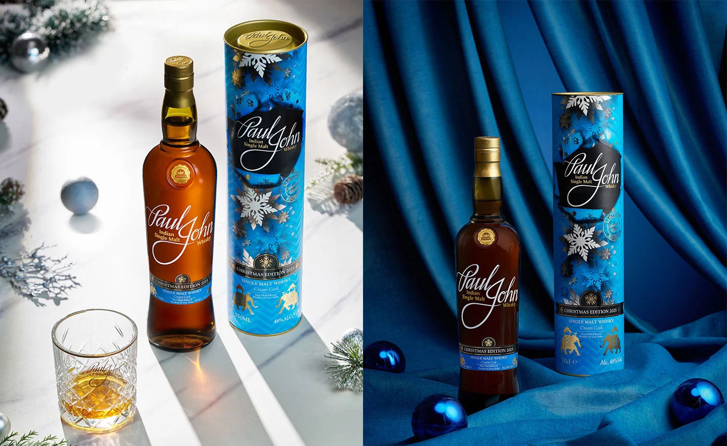 Paul John Christmas Edition 2025 Single Malt Indian Whisky ABV 48% 700ml