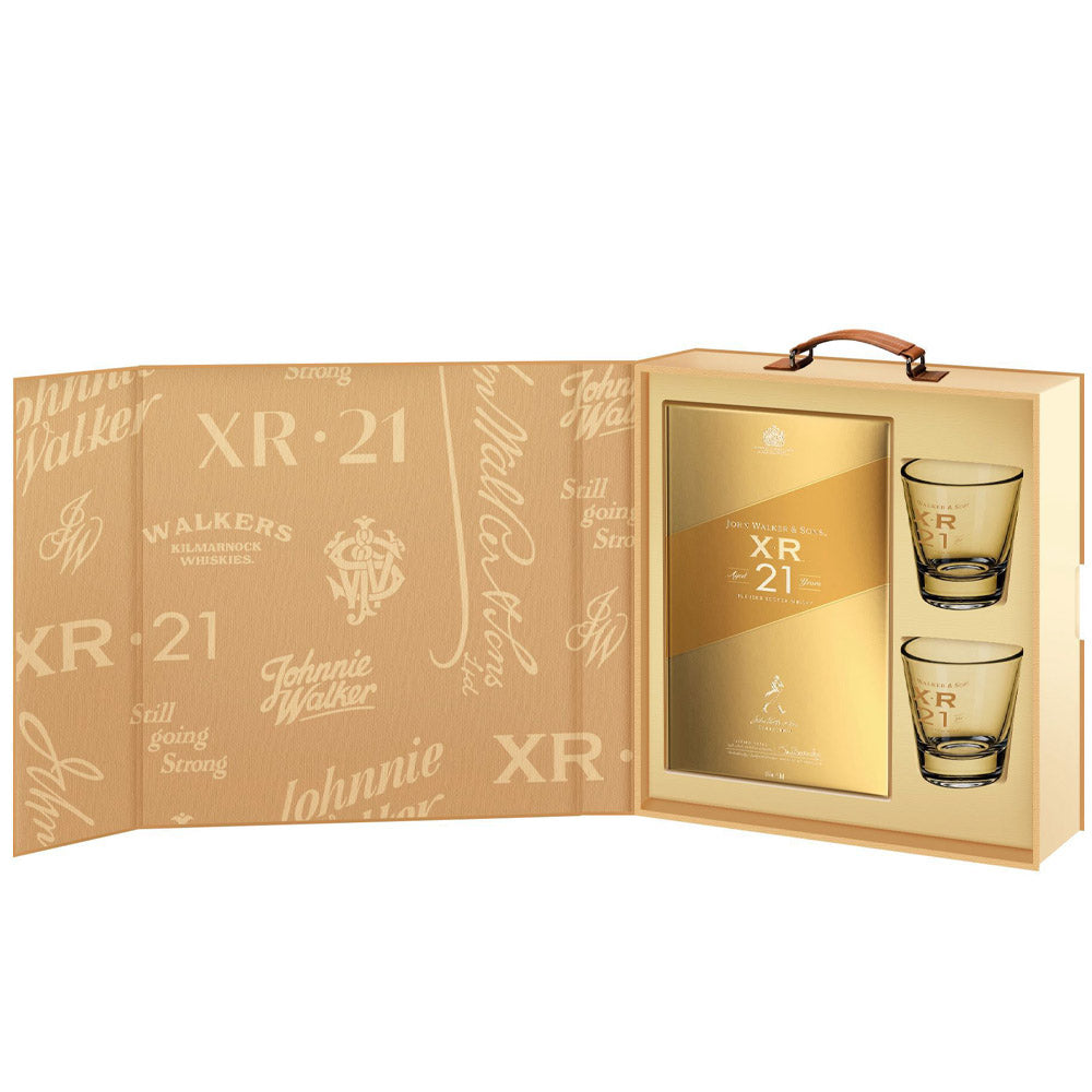 Johnnie Walker XR 21 700ml Festive Pack 2025 with 2 Glasses
