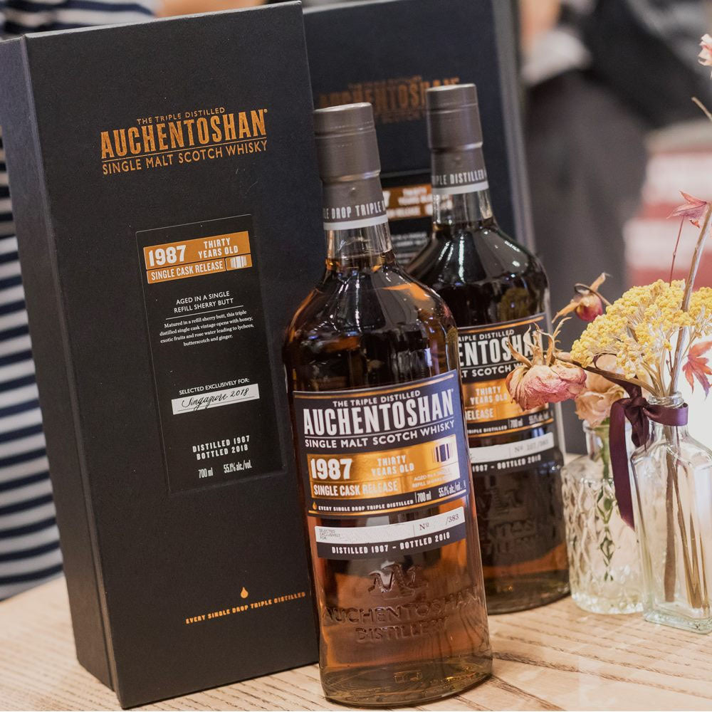 The Auchentoshan 1987 Limited Edition 30 Years Old Single Cask ABV 55.1% 700ml Selected Exclusively for Singapore (Bottle No. 308)