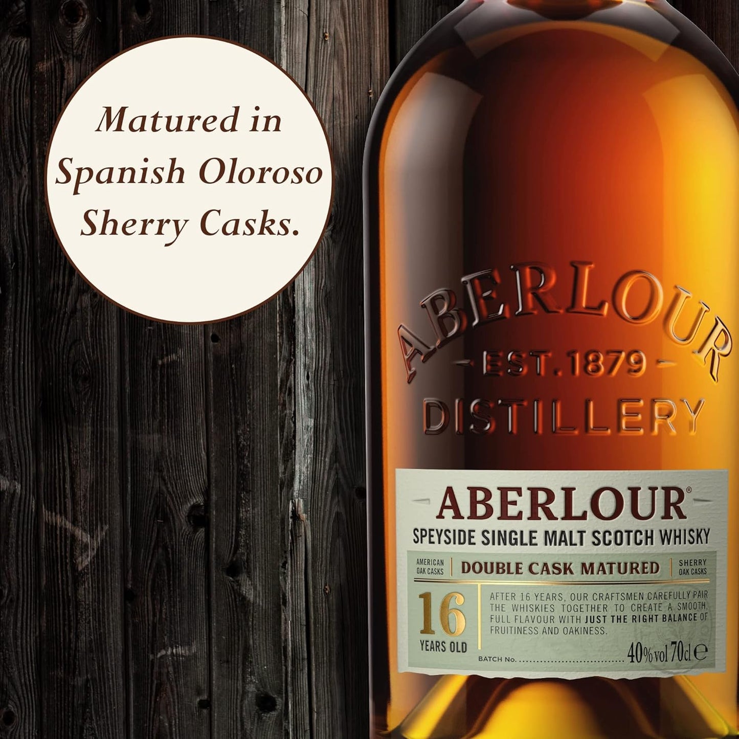 Aberlour 16 Year Old Double Cask Matured Speyside Single Malt Scotch Whisky ABV 40% 700ml (No Box)