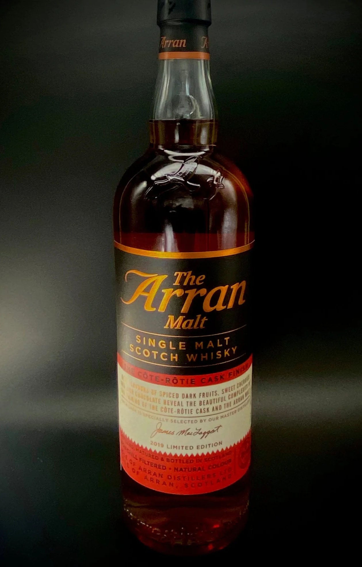 The Arran Malt Cote Rotie Cask Finish 2019 Limited Edition Arran Distillery Single Malt Scotch Whisky ABV 50% Vol 700ml / 70cl (No Box)