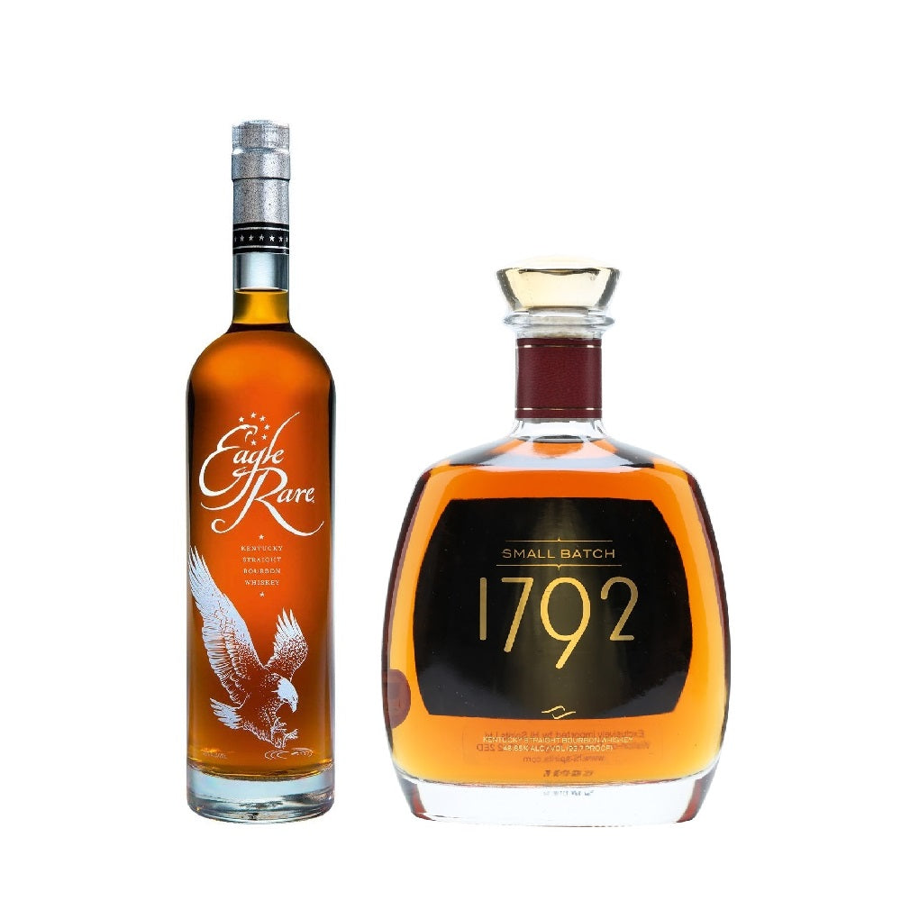 Eagle Rare 10 Year Old Kentucky Straight Bourbon Whiskey 75cl + Ridgemont Reserve 1792 Small Batch Kentucky Straight Bourbon Whiskey 75cl (Bundle)