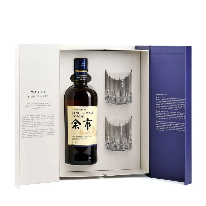 Nikka Yoichi 余市 Single Malt Whisky With 2 Riedel Glasses (Worth $80) Gift Set ABV 45% Vol 70cl / 700ml