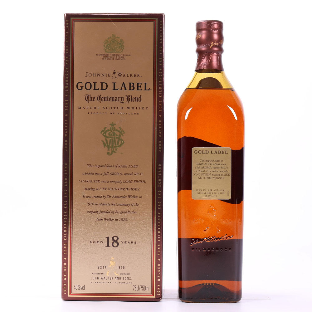 Johnnie Walker Gold Label 18 Year Old The Centenary Blend Mature Blended Scotch Whisky ABV 40% Vol 75cl / 750ml