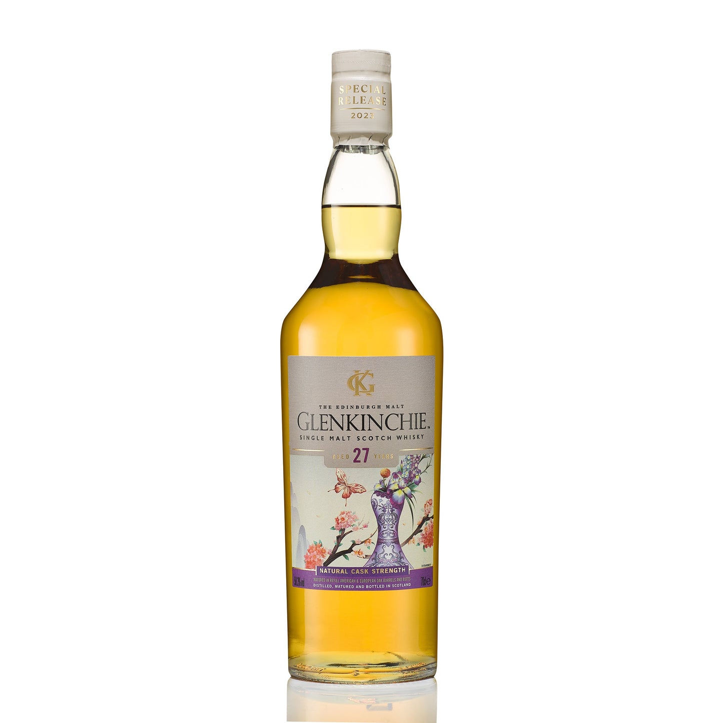 Glenkinchie 27 Year Old THE FLORAL TREASURE Special Release 2023 Natural Cask Strength Lowland Single Malt Scotch Whisky ABV 58.3% Vol 70cl / 700ml