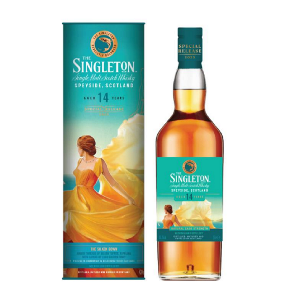 The Singleton of Glendullan 14 Year Old THE SILKEN GOWN Special Release 2023 Natural Cask Strength Speyside Single Malt Scotch Whisky ABV 55% Vol 20cl / 200ml