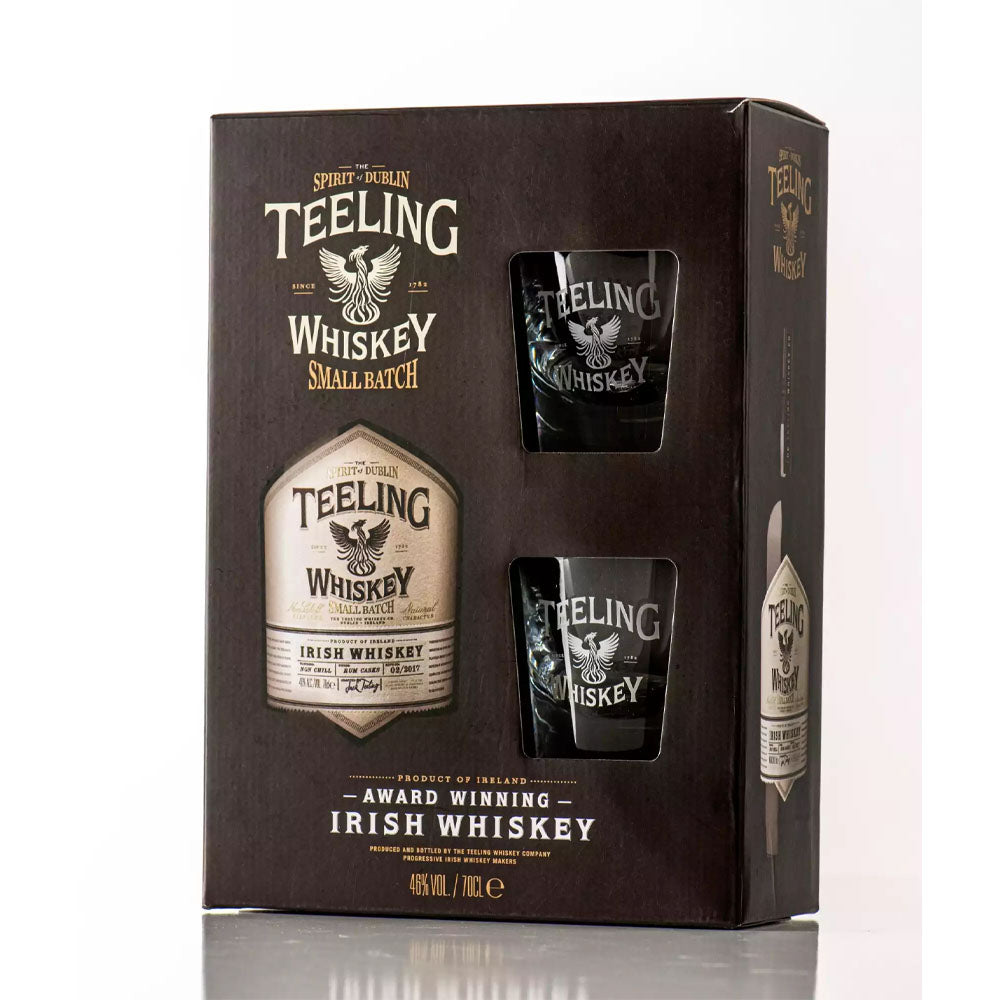 Teeling Small Batch Irish Whiskey ABV 46% Vol 70cl / 700ml (With 2 Glasses Gift Set)