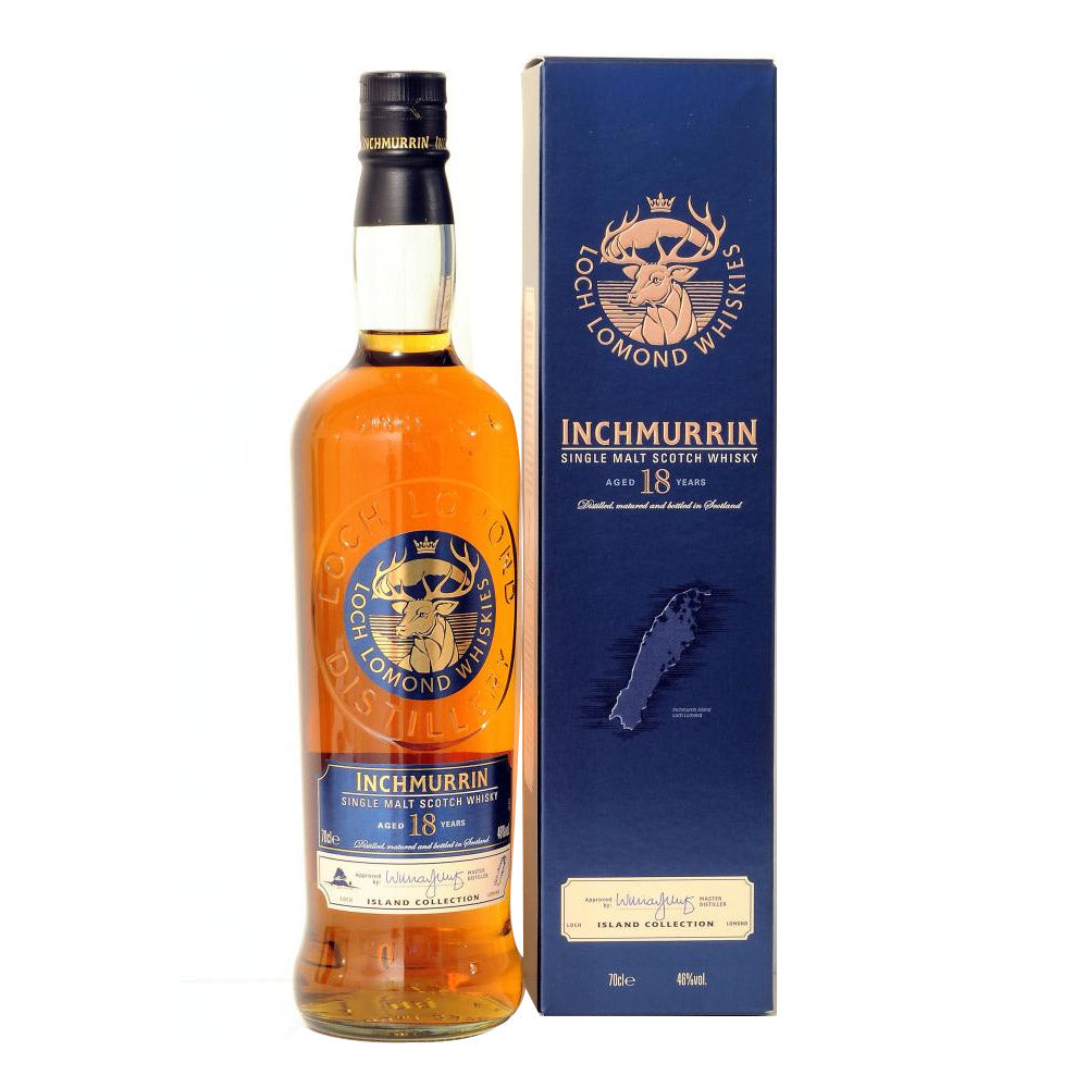 Inchmurrin 18 Year Old Island Collection Loch Lomond Whiskies Single Malt Scotch Whisky ABV 46% Vol 700ml / 70cl (With Gift Box)