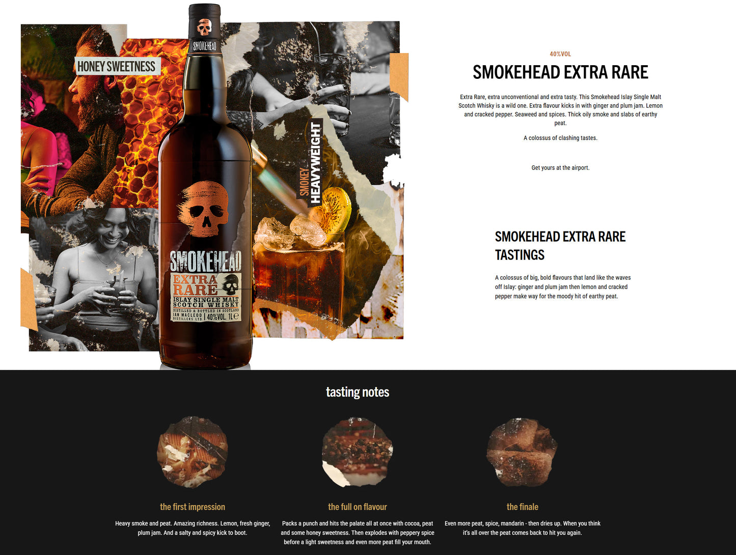 Smokehead Extra Rare Travel Retail Exclusive Islay Single Malt Scotch Whisky ABV 40% Vol 1000ml / 100cl / 1L (With Gift Box)