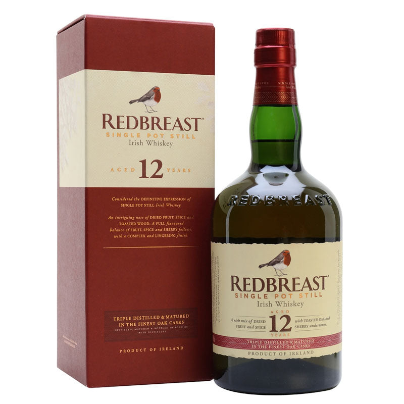 Redbreast 12 Year Old Single Pot Still Irish Whiskey ABV 40% Vol 700ml / 70cl (With Gift Box)