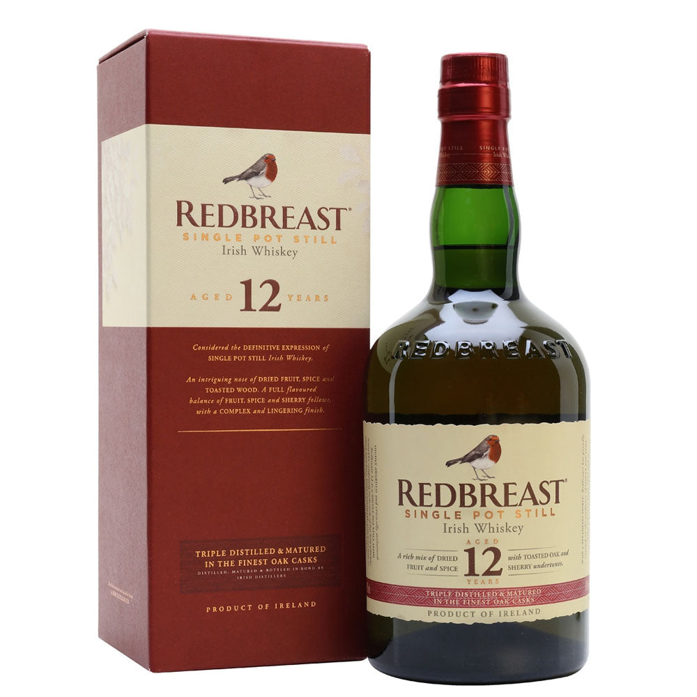 ウイスキー REDBREAST 12 YEARS Irish Whiskey Redbreast 12 Year Old Single Pot Still Irish Whiskey ABV 40% Vol