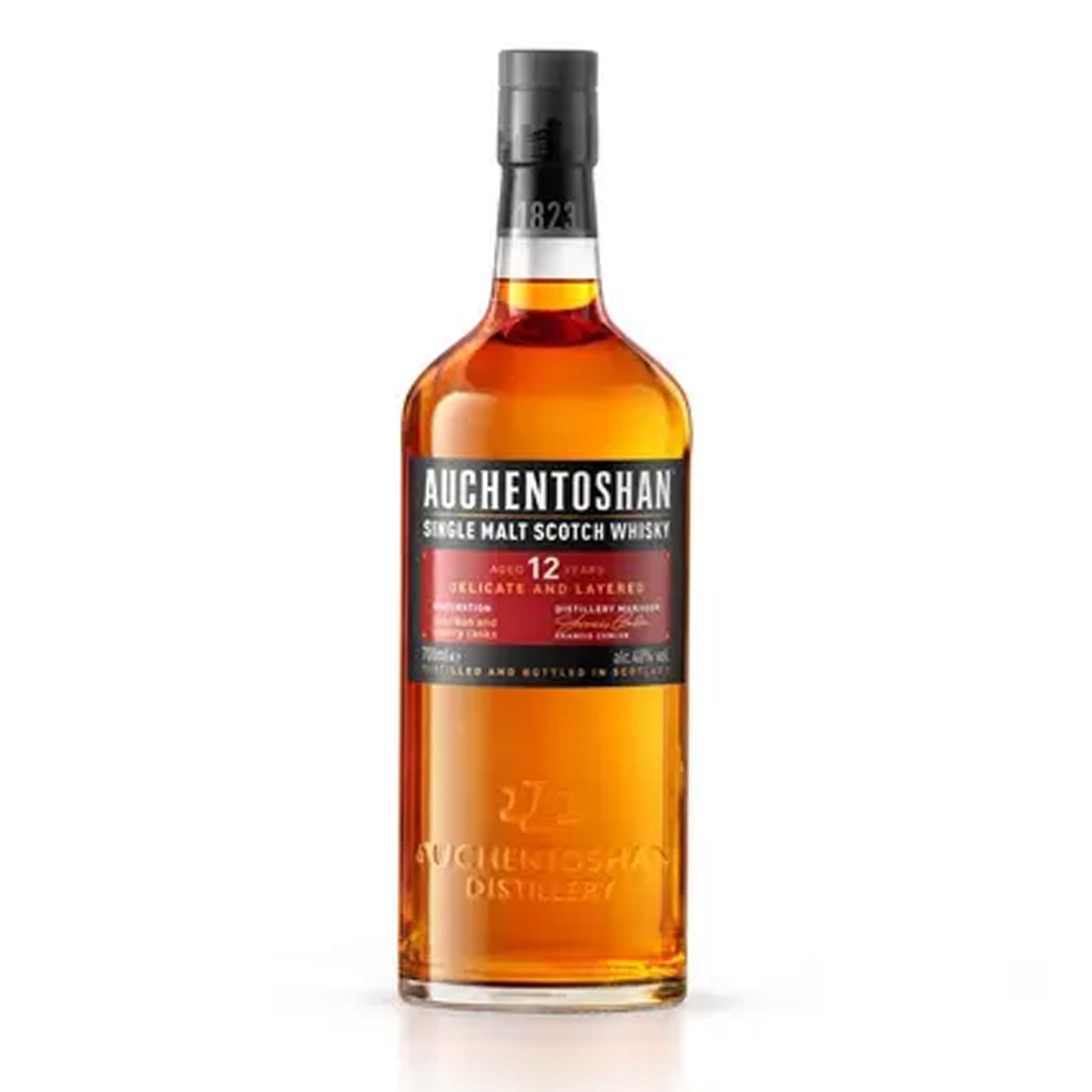 Auchentoshan 12 Year Old Bourbon and Sherry Casks Lowland Single Malt Scotch Whisky ABV 40% Vol 700ml / 70cl with Gift Box