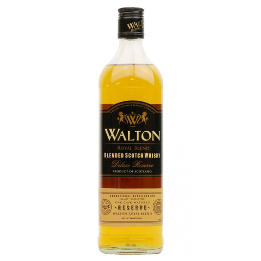 Walton Royal Blend Deluxe Reserve Oak Cask Matured Blended Scotch Whisky ABV 43% Vol 100cl / 1000ml / 1L