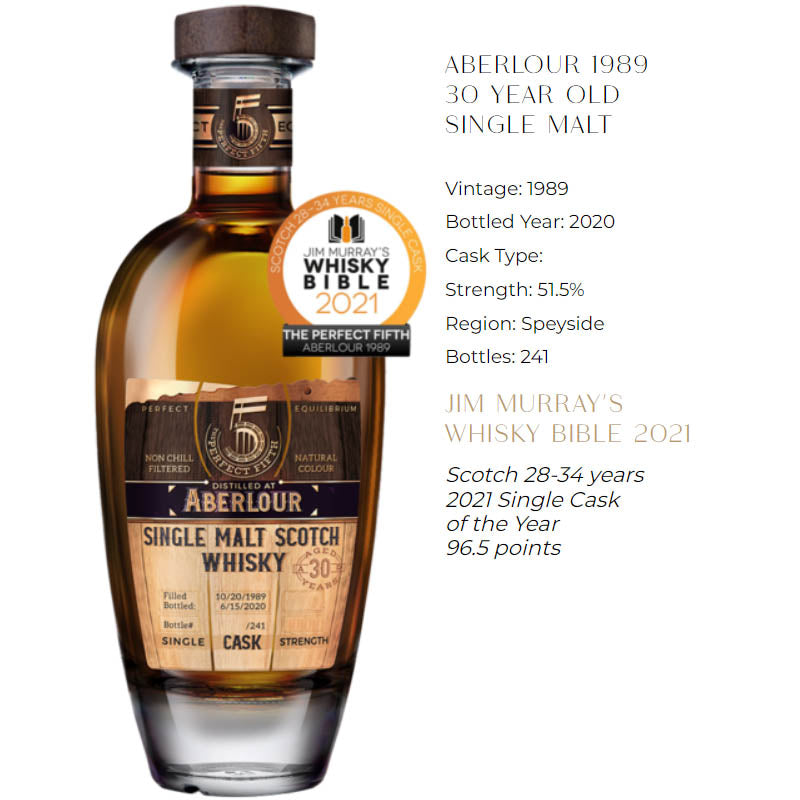 Aberlour 30 Year Distilled 1989 Bottled 2020 (The Perfect Fifth Equilibrium, Cask #11050) Single Cask, Cask Strength Speyside Single Malt Scotch Whisky ABV 51.5% Vol 70cl / 700ml