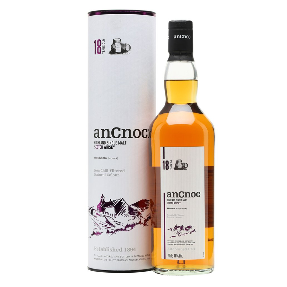 AnCnoc 18 Year Old Highland Single Malt Scotch Whisky ABV 46% 70cl/700ml