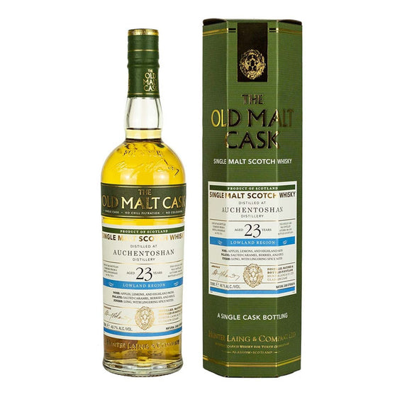 Auchentoshan 1995 23 Year Old "Hunter Laing - Old Malt Cask" Series #17211 ABV 49.7% 70CL with Gift Box