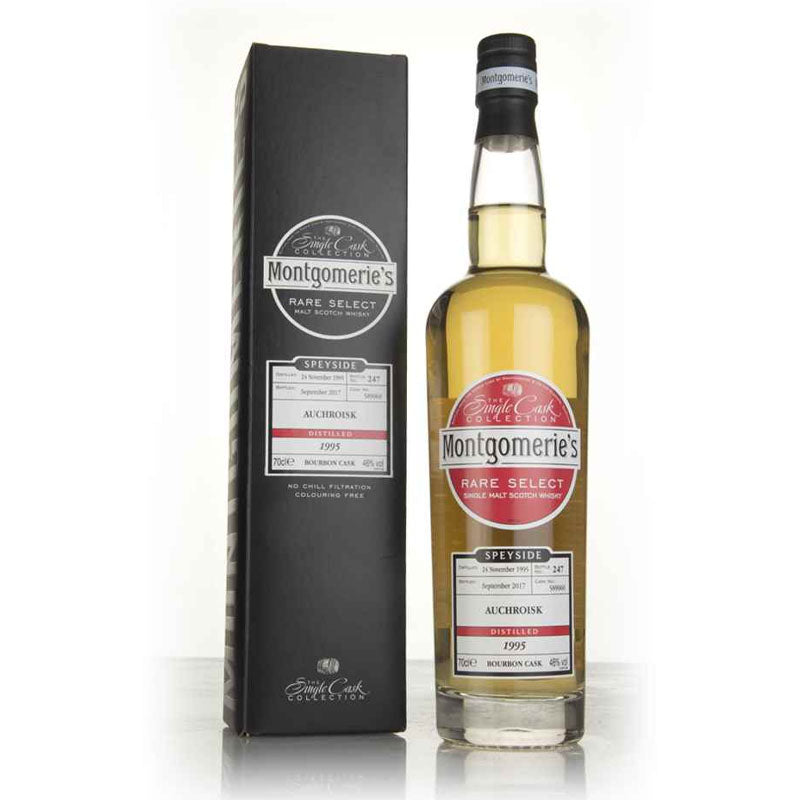 Auchroisk Distilled 1995 22 Year Old Montgomerie's The Single Cask Collection Bourbon Cask #589060 Hogshead Speyside Single Malt Scotch Whisky ABV 46% 700ml / 70cl (Pre-Order 7 Days)