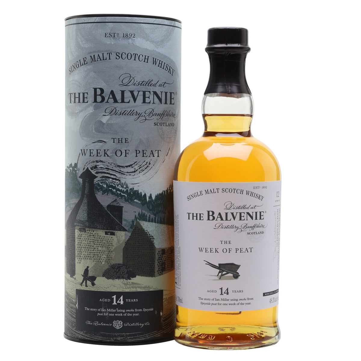 The Balvenie 14 Year Old The Week of Peat (Story No.2) Single Malt Scotch Whisky ABV 48.3% Vol 700ml / 70cl (with Gift Box)