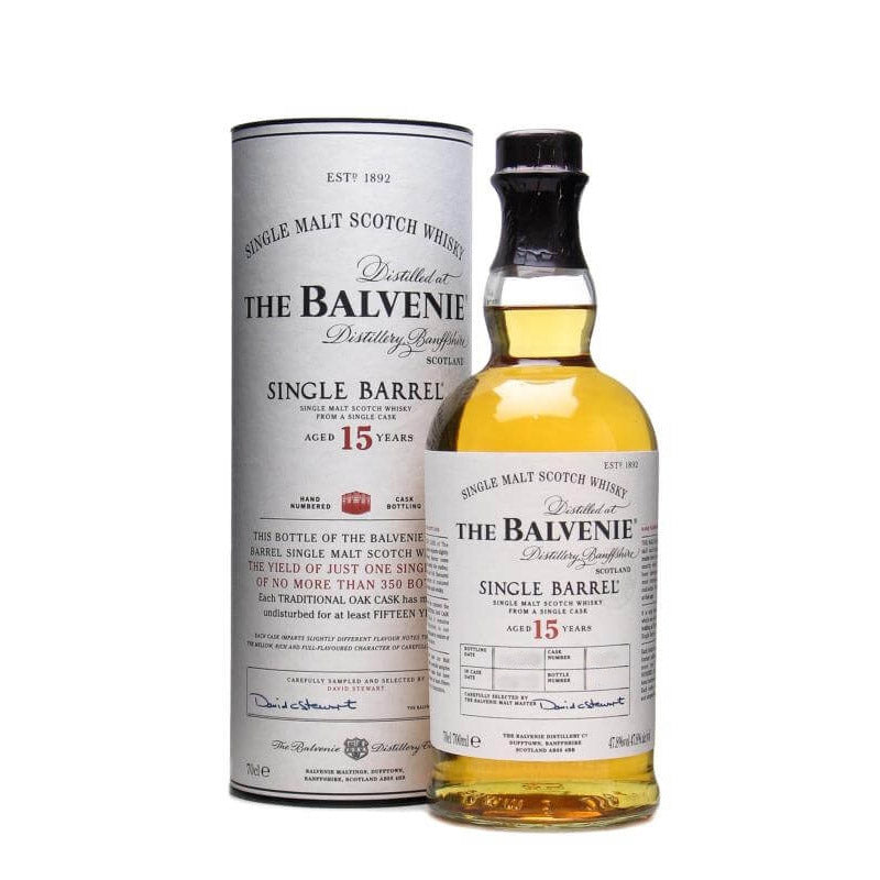 The Balvenie Aged 15 Years Single Barrel Single Cask Single Malt Scotch Whisky ABV 47.8% Vol 70cl / 700ml (Discontinued Vintage Bottle, Label and Box are not in perfect condition)