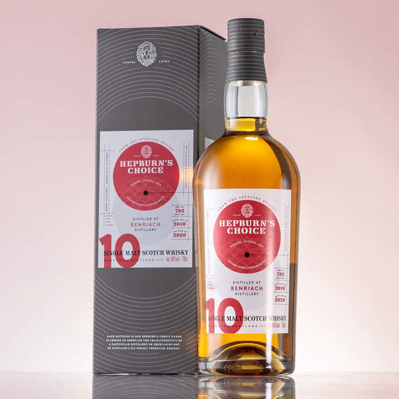 BenRiach Distillery 2010 10 Year Old Hepburn's Choice 2020 Cask Sherry Finished Speyside Single Malt Scotch Whisky ABV 46% Vol 700ml / 70cl with Gift Box (Pre-Order 7 Days)
