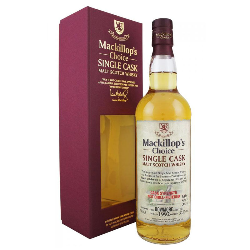 Bowmore Distillery 1992 Distilled 25 Year Old Mackillop's Choice Cask #4193 Bourbon Cask Cask Strength Single Cask Island of Islay Single Malt Scotch Whisky ABV 50.7% Vol 700ml / 70cl (Pre-Order 7 Days)