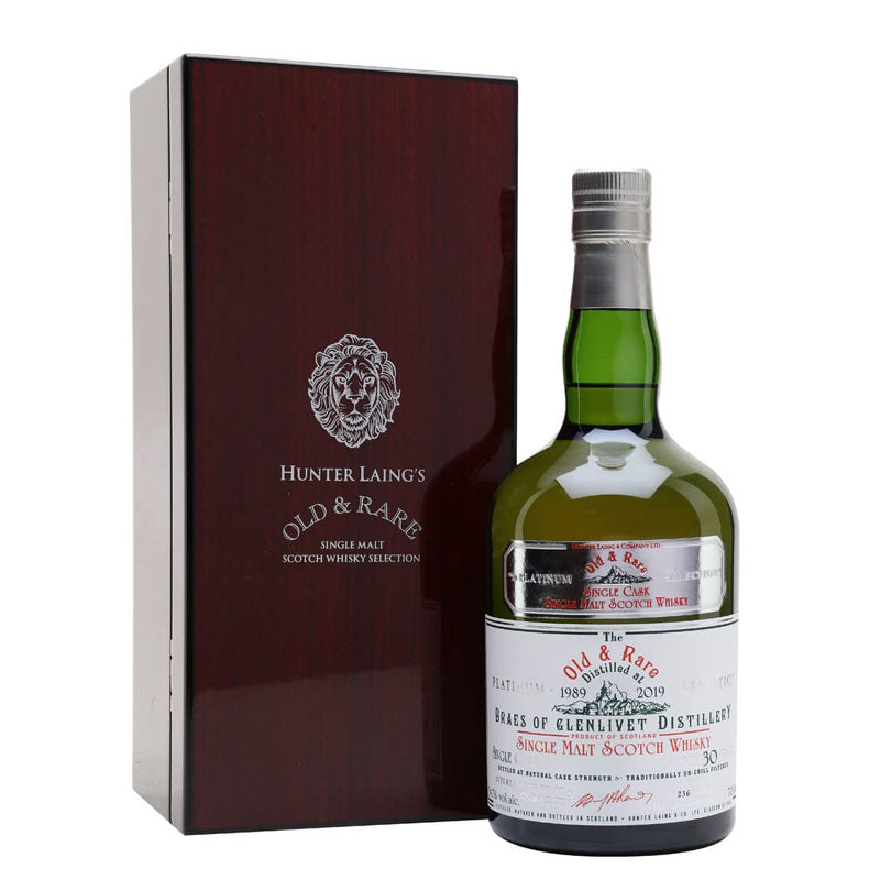 Braes of Glenlivet Distillery 1989 30 Year Old "Old & Rare Heritage" Natural Cask Strength Single Cask Single Malt Scotch Whisky ABV 54.7% Vol 700ml / 70cl with Gift Box (Pre-Order 7 Days)