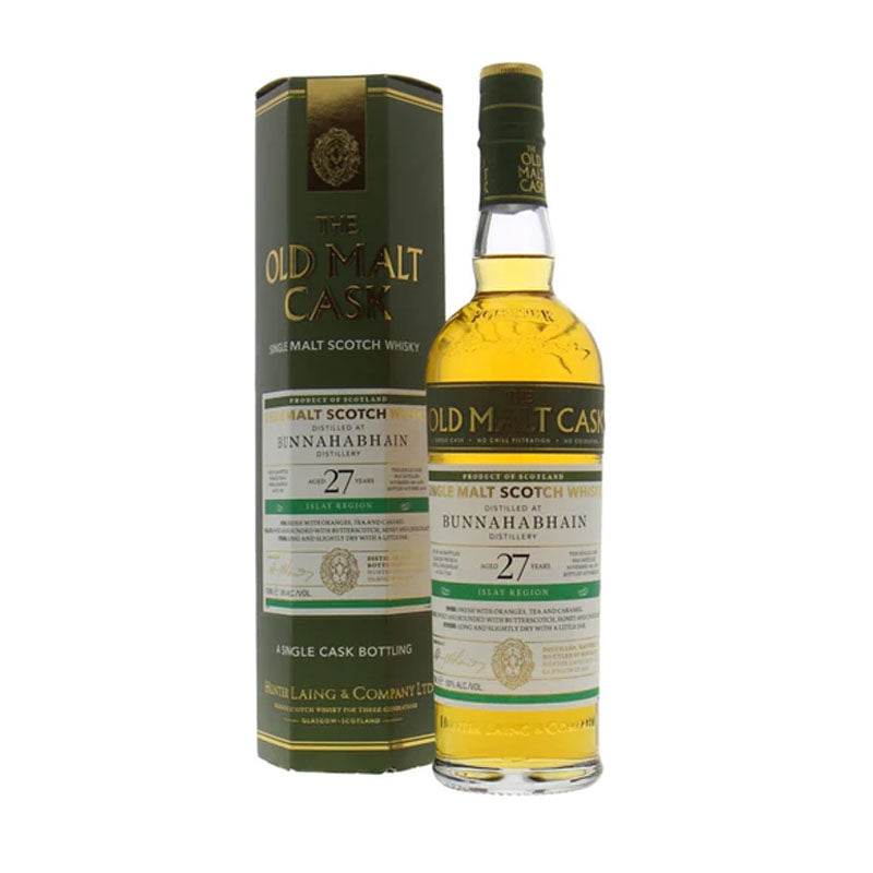 Bunnahabhain 1991 27 Year Old "Hunter Laing - Old Malt Cask" Series #17325 Islay Single Malt Scotch Whisky ABV 50% Vol 700ml / 70cl with Gift Box (Pre-Order 7 Days)