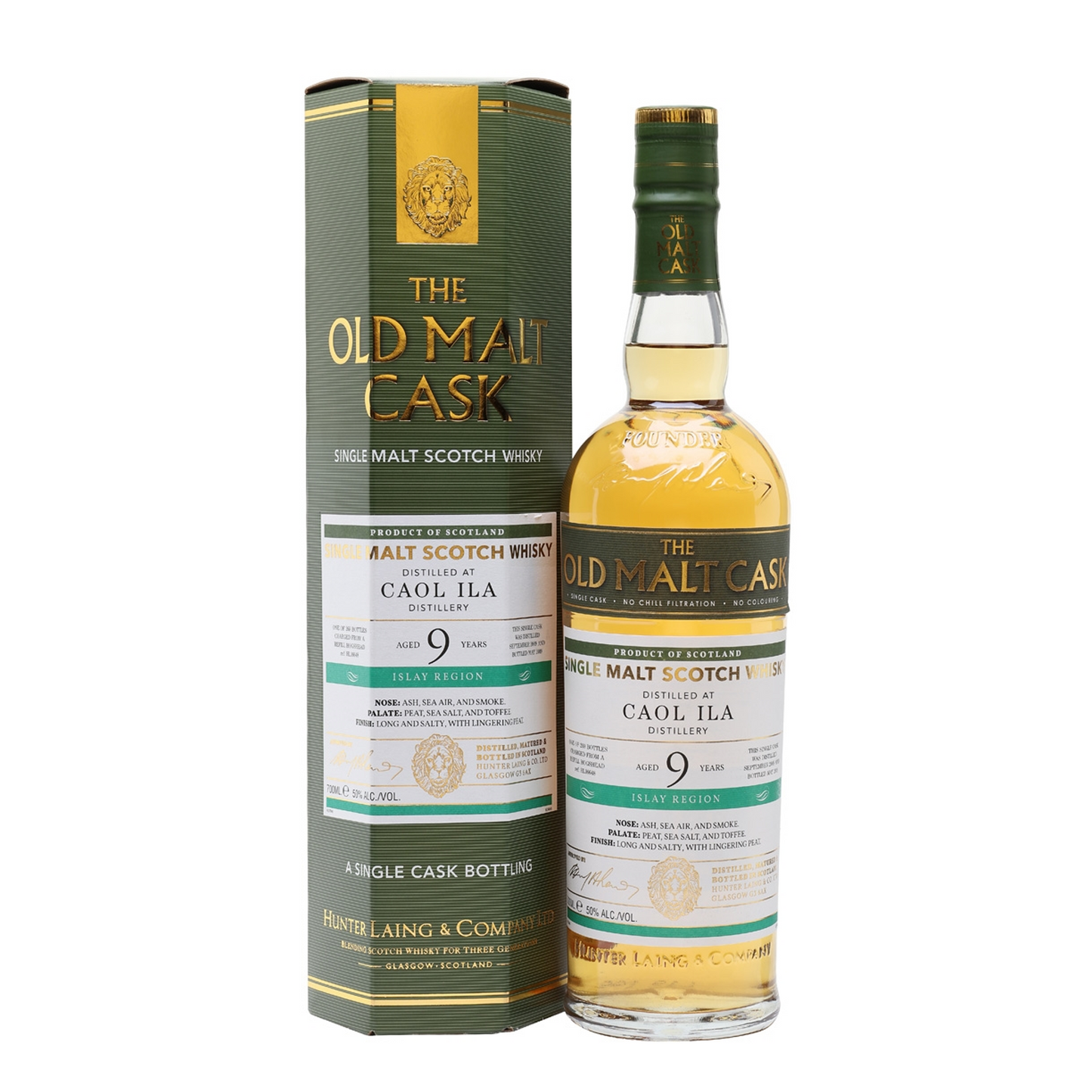 Caol Ila 2009 9 Year Old Hunter Laing - Old Malt Cask Islay Single Malt Scotch Whisky ABV 50% Vol 700ml / 70cl