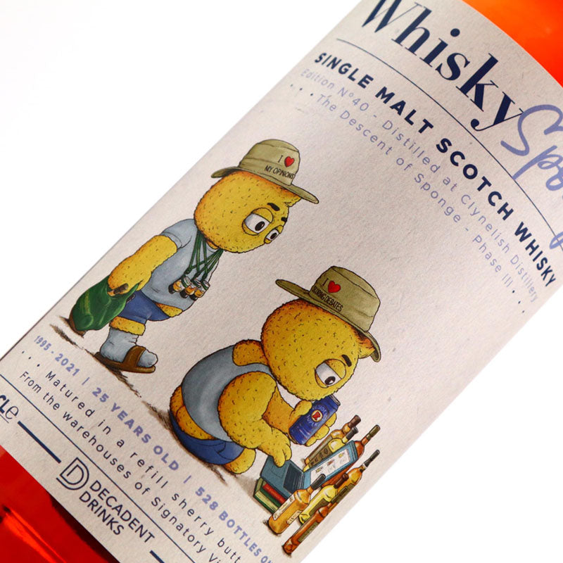 Clynelish 1995 25 Year Old Whisky Sponge Edition No.40 Refill Sherry Butt ABV 56.6% 70CL (Pre-Order 7 Days)