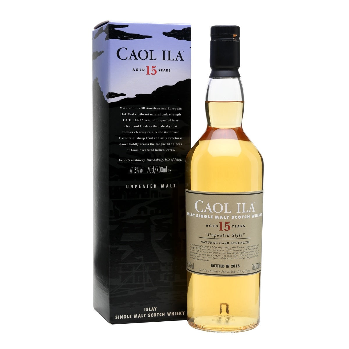 Caol Ila 15 Year Old - Unpeated Style - Special Release 2016 Natural Cask Strength Islay Single Malt Scotch Whisky ABV 61.5% Vol 700ml / 70cl