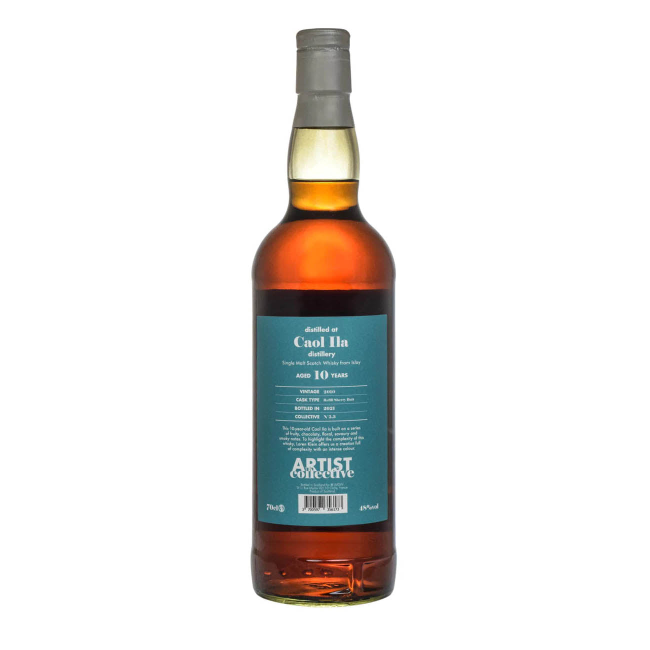 Caol Ila Distillery 10 Year Old Single Malt Artist Collective 2010 Refill Sherry Butt Islay Single Malt Scotch Whisky ABV 48% Vol 70cl / 700ml