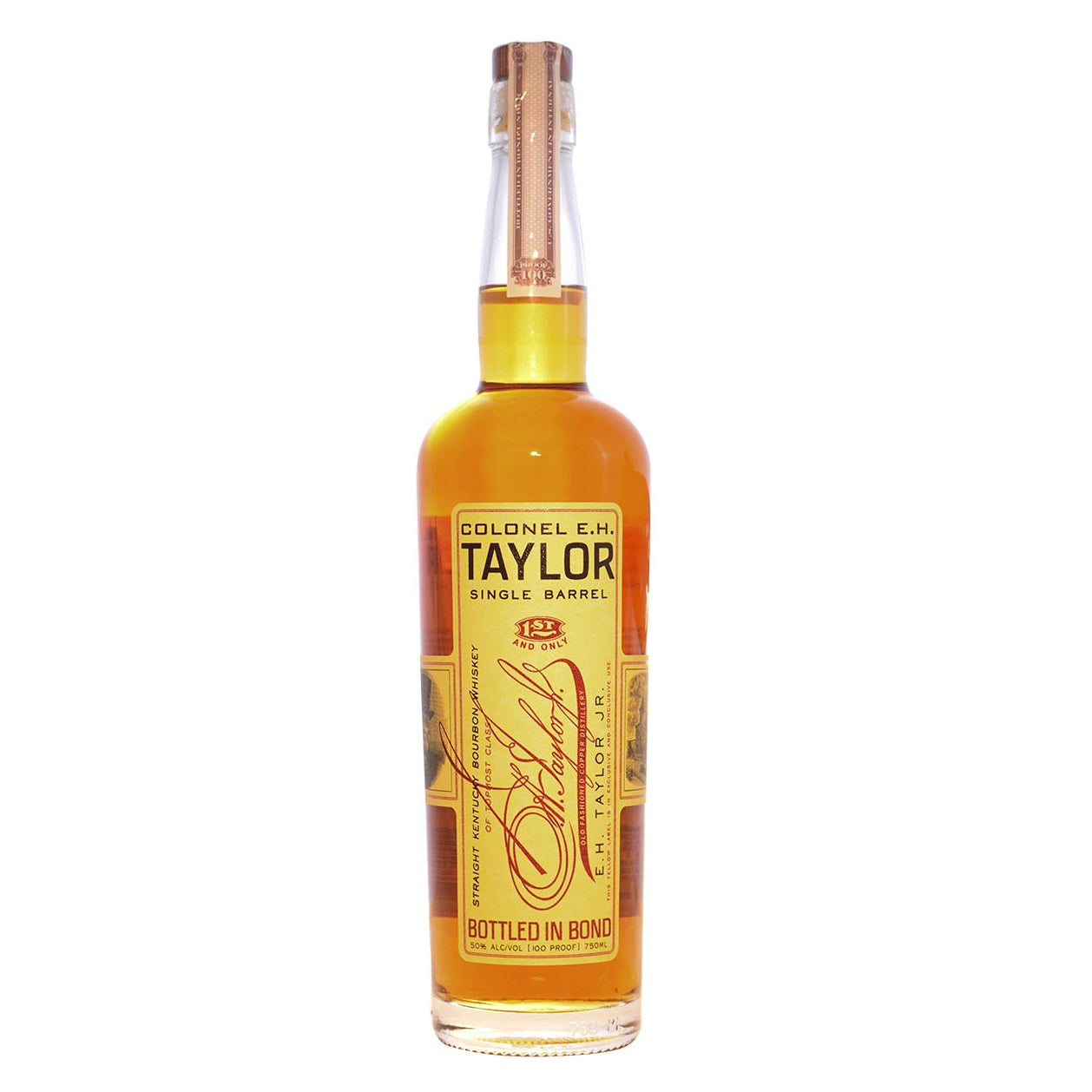 Colonel Edmund Haynes (EH) Taylor Single Barrel Bottled in Bond Straight Kentucky Bourbon Whisky 100 Proof ABV 50% 75cl/750ml With Cannister Tube